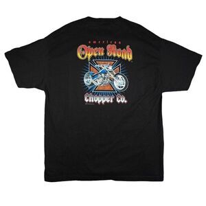 Vintage Open Road Chopper T Shirt Mens Size 2XL Y2K American Biker Motorcycle